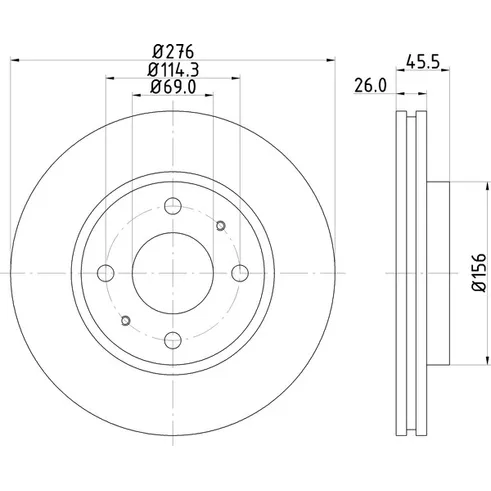Диск тормозной NISSHINBO ND3005K