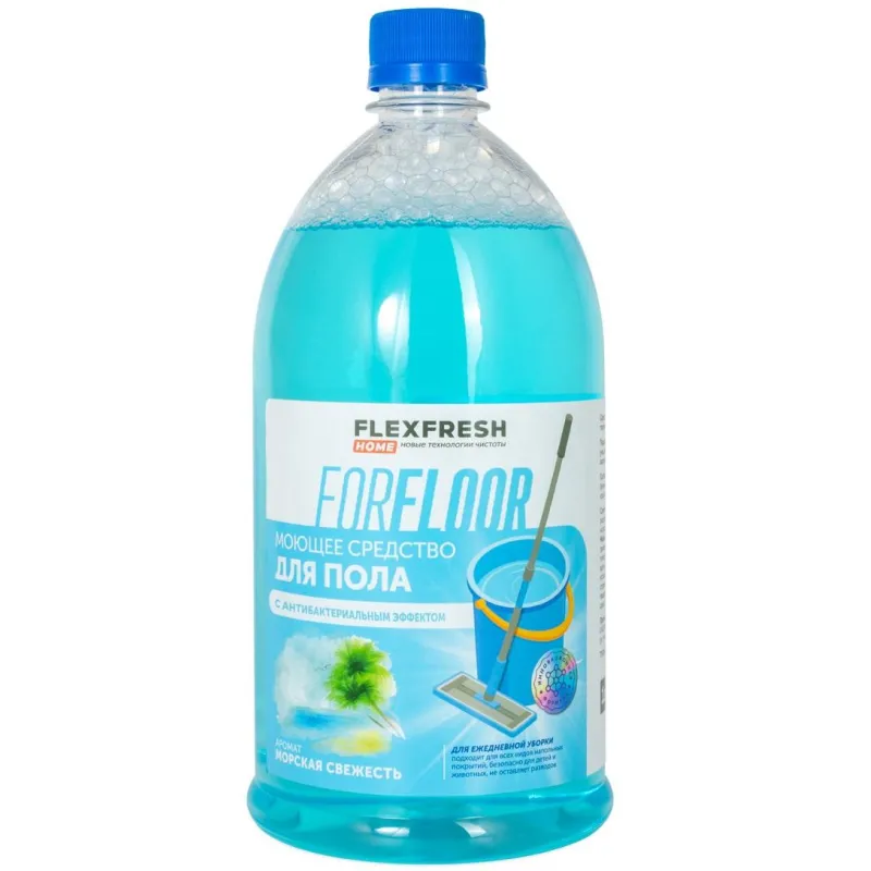 Средство для мытья пола и стен Flexfresh с антибактериальн эффектом 1л, ПЭТ 1730039