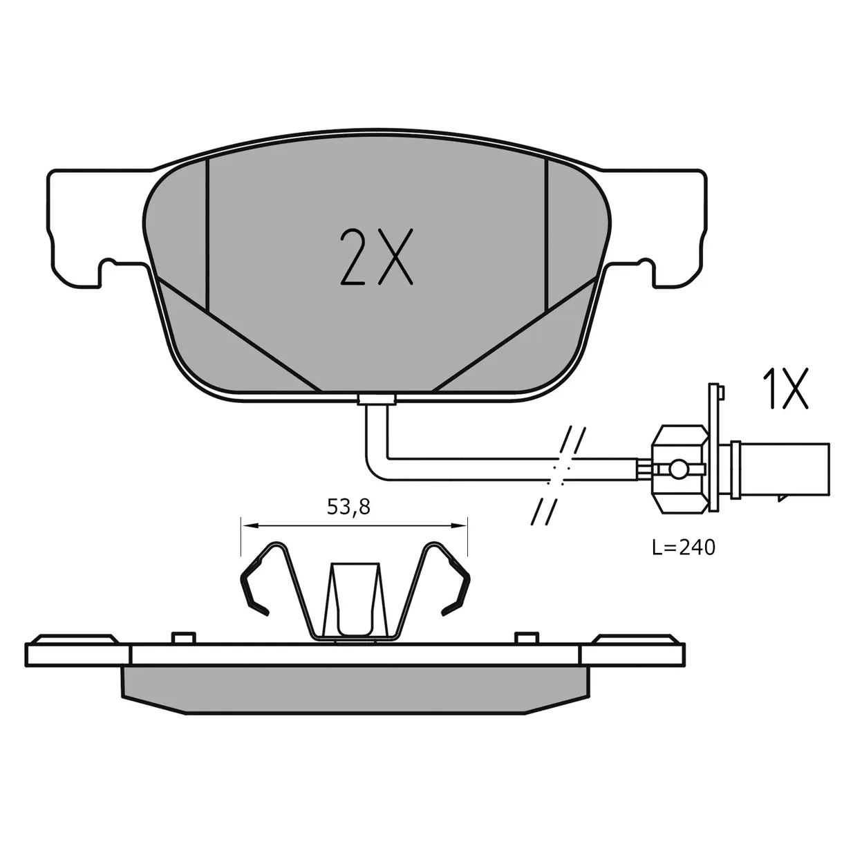 Колодки тормозные передн. (WVA 22383/22384/22385 17,0 mm.) 0252238317