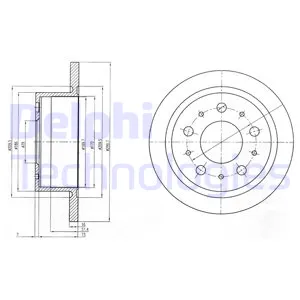 Диск тормозной задний DELPHI BG4062