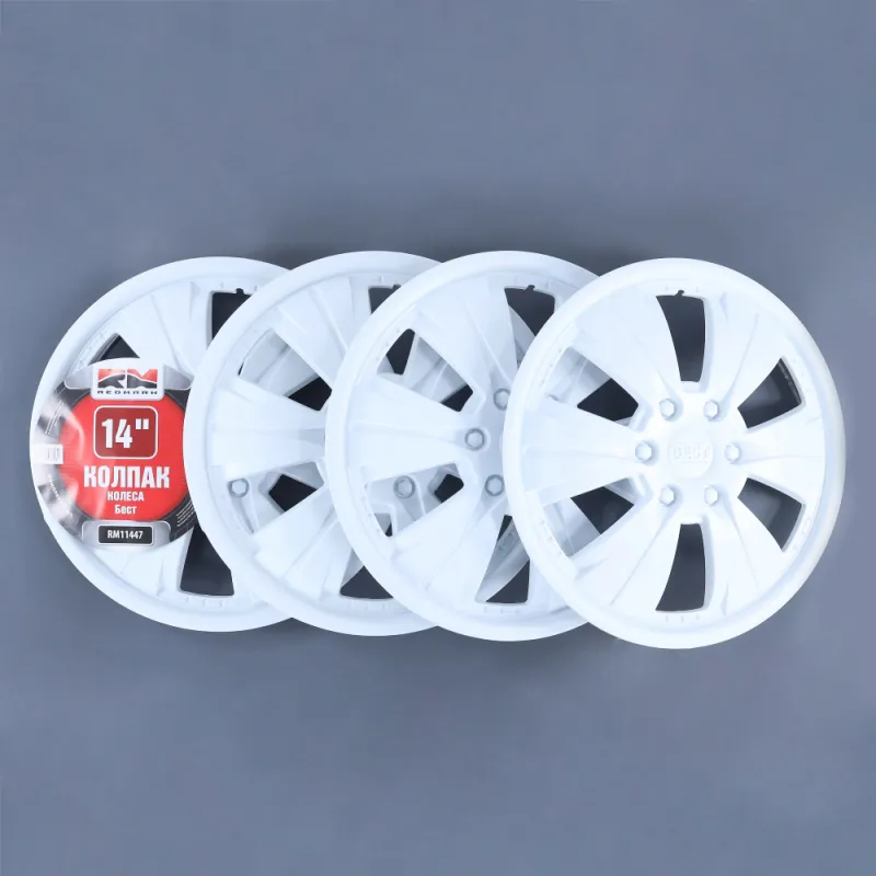 Колпак колеса R14 Бест белый (пруж) кт 4 шт.(2+2) REDMARK REDMARK RM11447