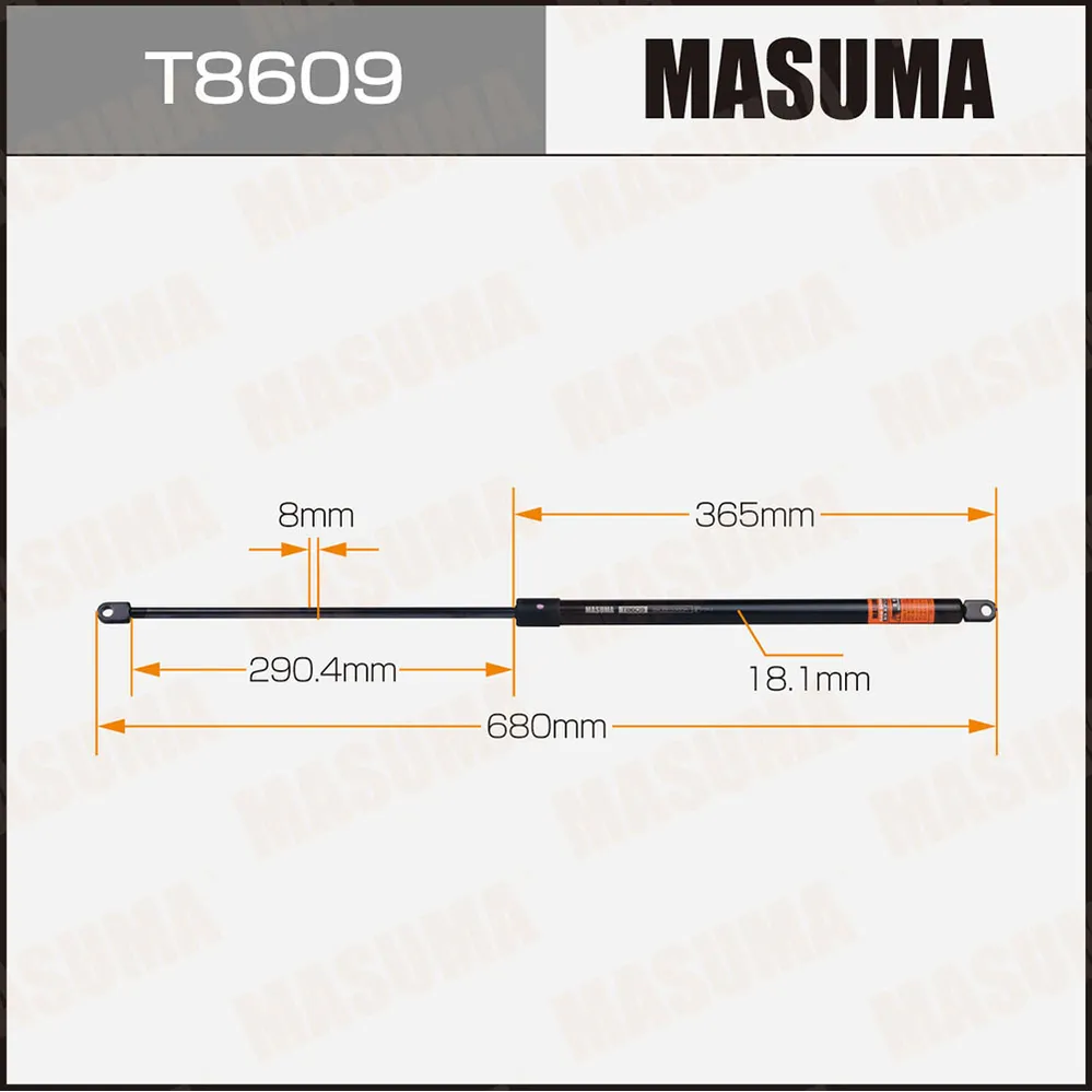 Упор газовый капота, L680mm MASUMA T8609