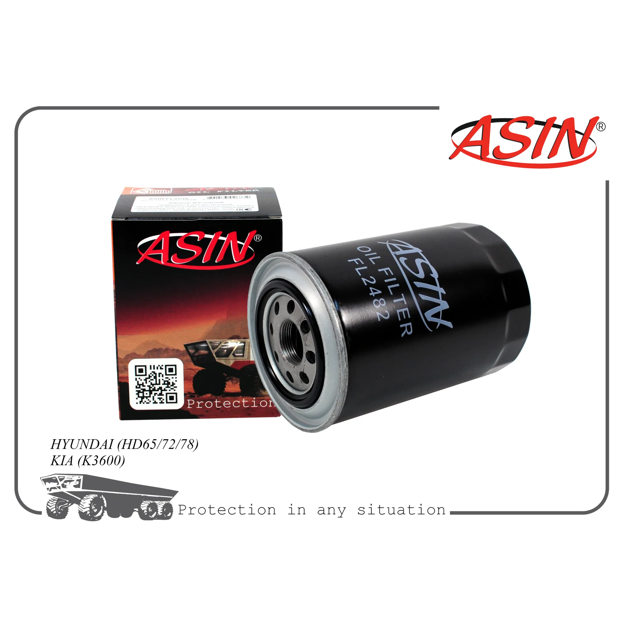 Фильтр масляный 26311-45001/ASIN.FL2482 ASIN ASIN ASIN.FL2482