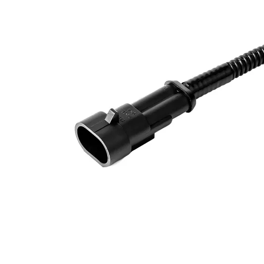 Разъем 2821041 (2pin) 2 контакта в гофре замка капота с выключателем сигнала открытого положения для Lada (ВАЗ).