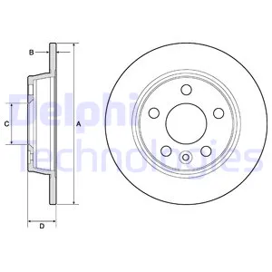 Диск тормозной задний VW SHARAN FORD SEAT DELPHI BG3026