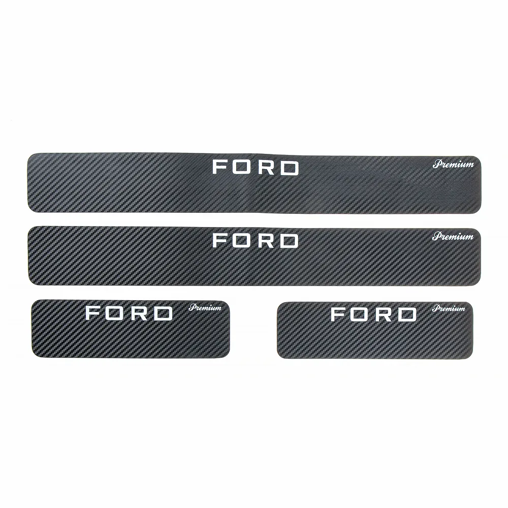 Наклейки на пороги FORD Fokus 3 (Пленка) Ступ BLACK ЛАДЬЯ 555.20.102(st.bl)