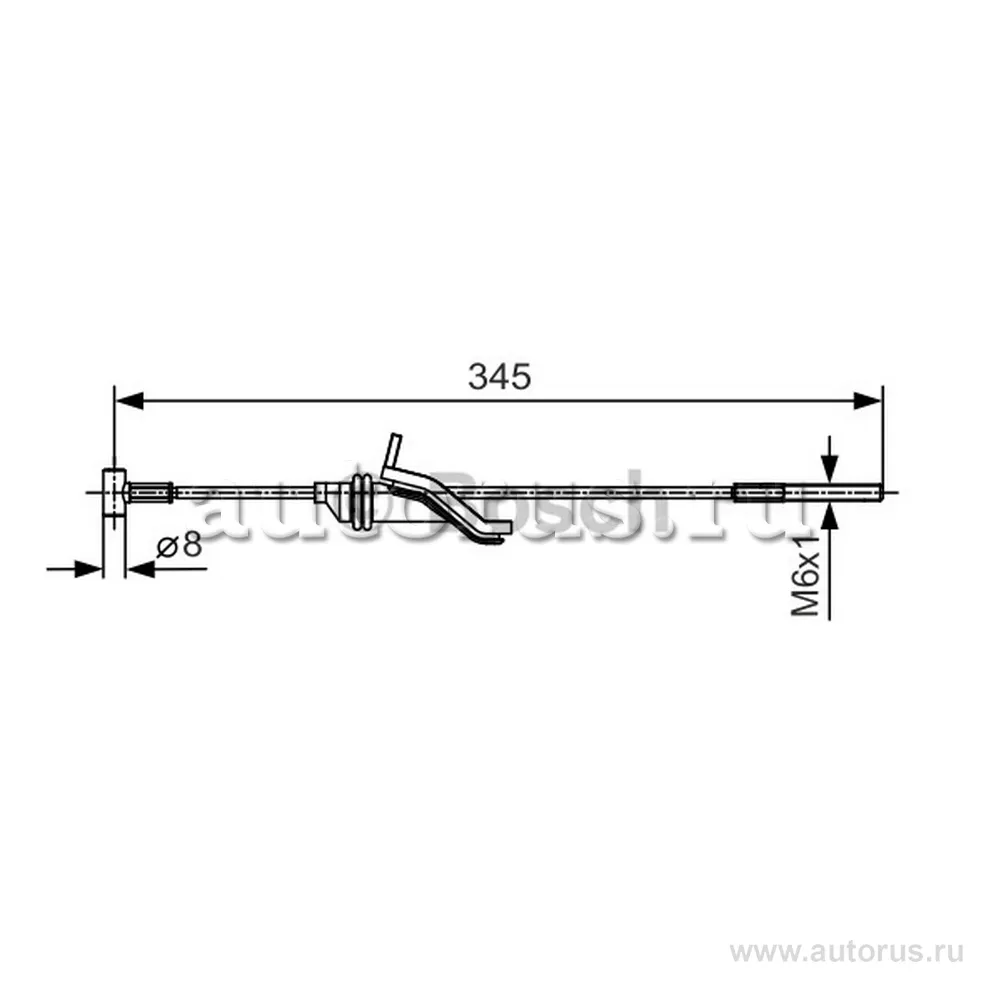 Трос ручника пер. l345 mazda 3 1.4-2.0 03 BOSCH 1987482059