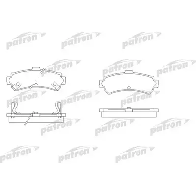 Колодки тормозные дисковые задн NISSAN: ALMERA I 95-00, ALMERA I Hatchback 95 PATRON PBP1454