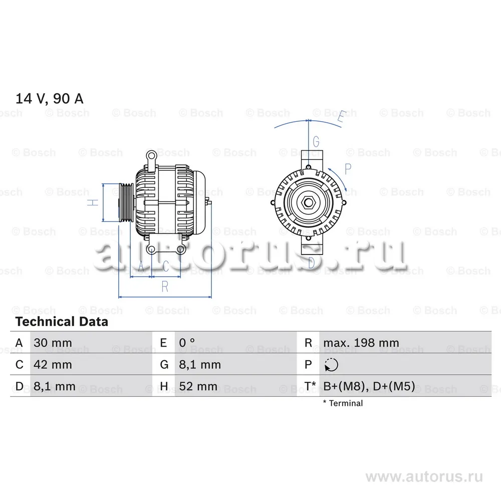 Генератор 14V, 90A