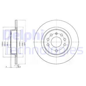 Диск тормозной DELPHI BG3731