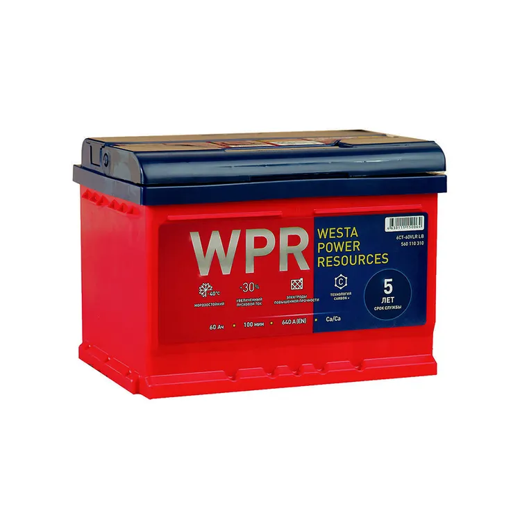 Аккумулятор WPR PREMIUM 60 А/ч обратный R+ 242x175x175 LB2 EN 640 А
