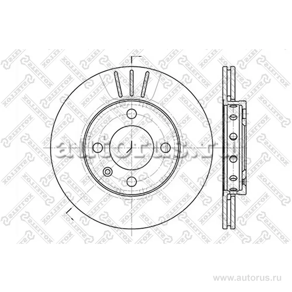Диск тормозной передний VW LUPO/POLO 1.0-1.9SDI 94> STELLOX 60204756V_SX