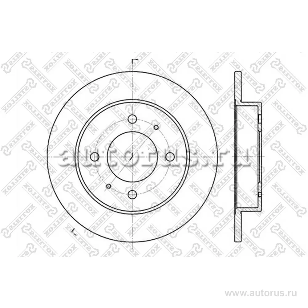 Диск тормозной задний HYUNDAI LANTRA 1.5-1.9D 90> STELLOX 60203406_SX