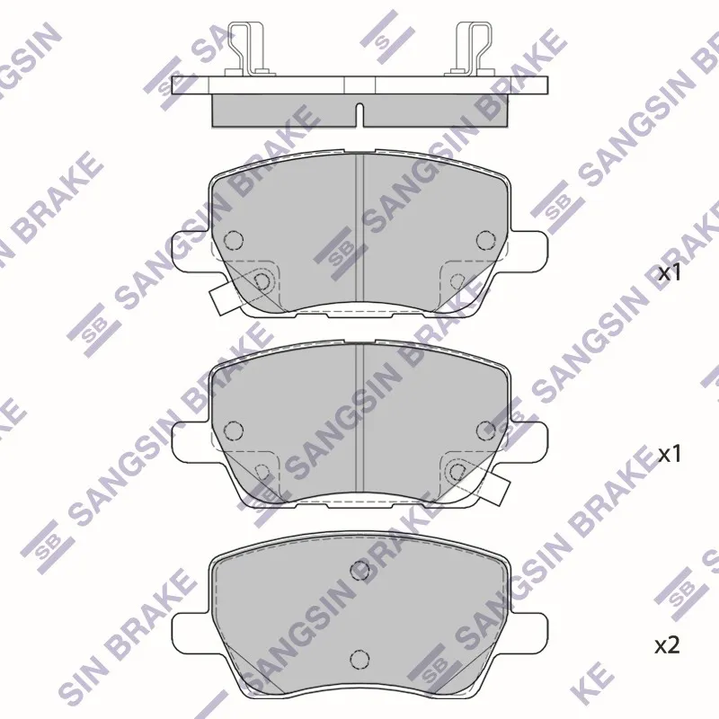 Колодки тормозные CHEVROLET Cruze SANGSIN BRAKE SP4493