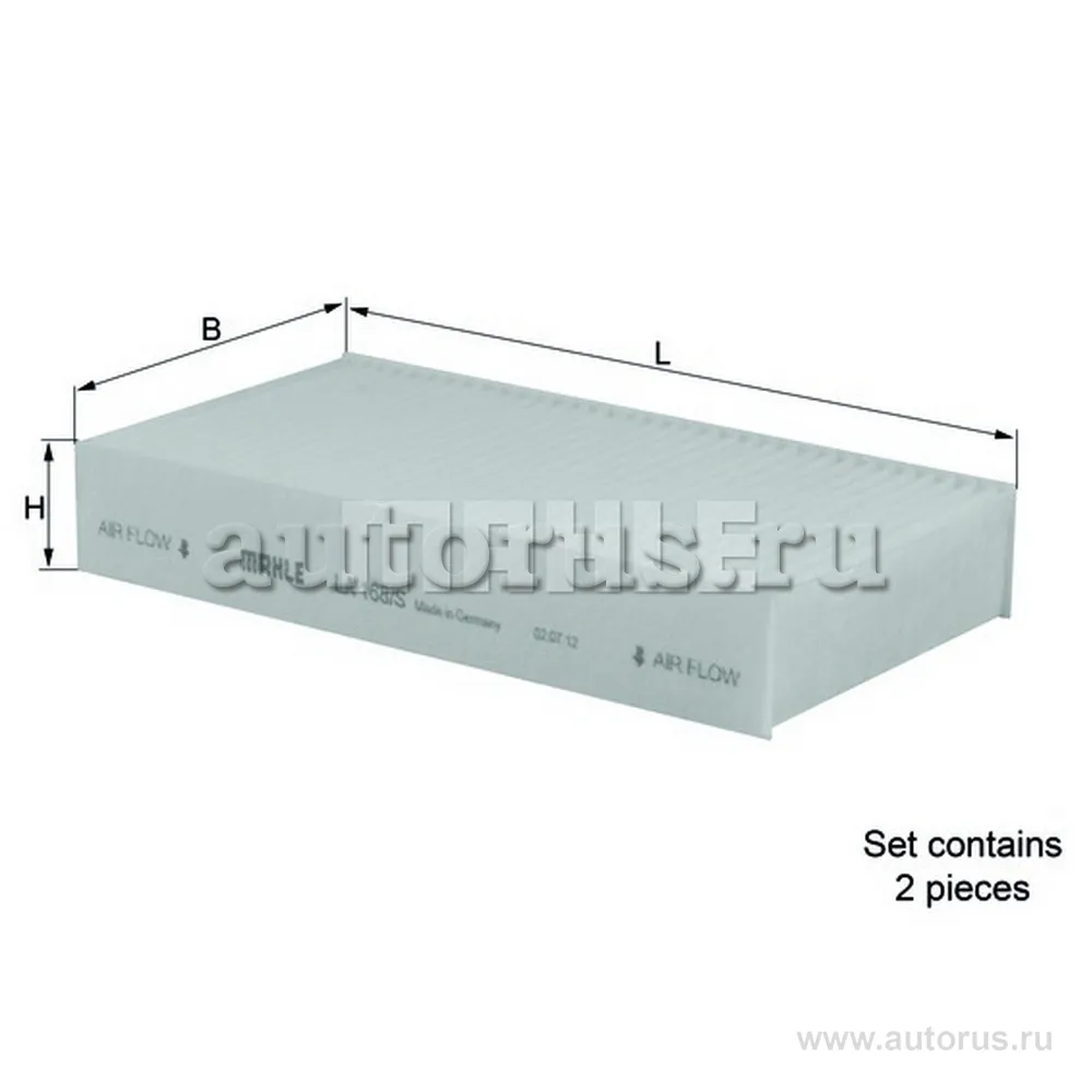 Фильтр салонный, 2шт KNECHT/MAHLE LA168/S KNECHT/MAHLE LA168/S