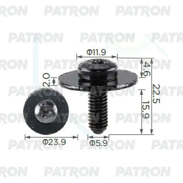 Винт металлический Audi Винт M6x16 с внутренним TORX PATRON P37-2398
