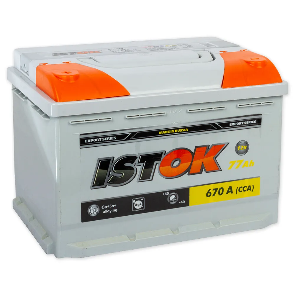 Аккумулятор ISTOK 77 А/ч прямой L+ 277x175x190 L3 EN 670 А