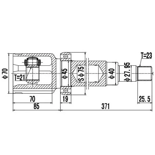 Шрус Внутренний Ford Fiesta, Fusion CBK (01--08), - R