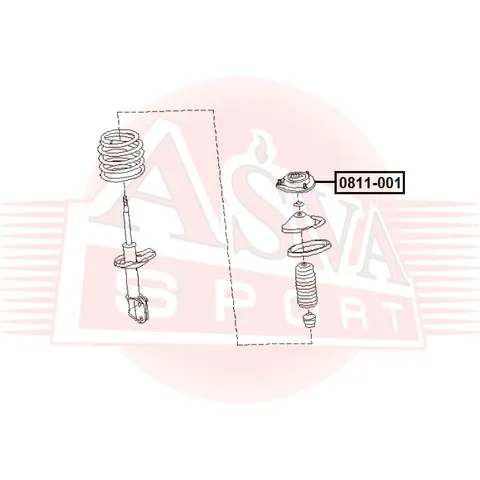 Опора переднего амортизатора ASVA 0811-001