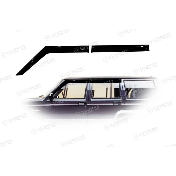 Дефлектора на окна Jeep Cherokee (XJ) 1984-2001/Wagoneer (XJ) 1984-1990EuroStandard деф.окон Cobra Tuning JE10584