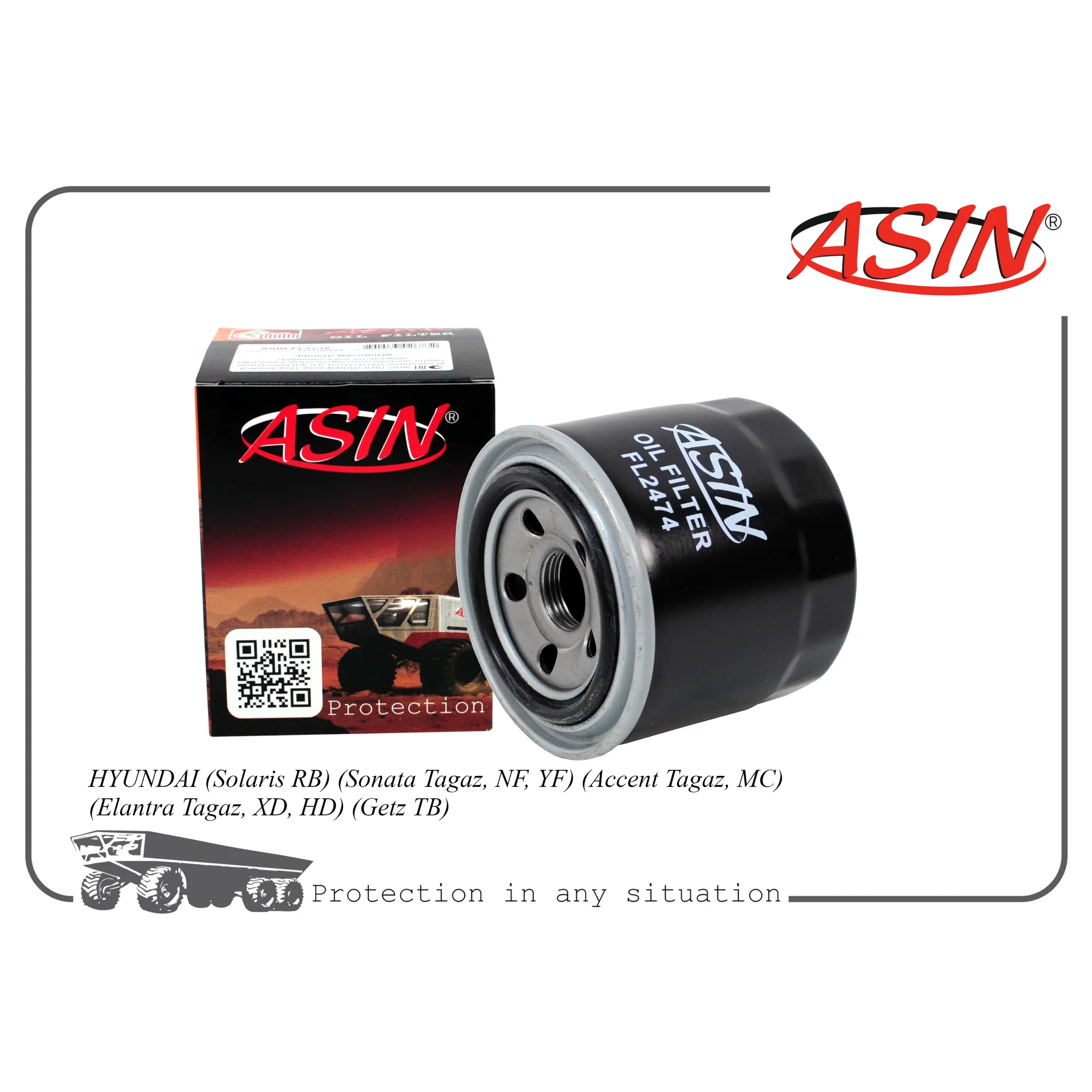 Фильтр масляный 26300-35503/ASIN.FL2474 ASIN ASIN ASINFL2474