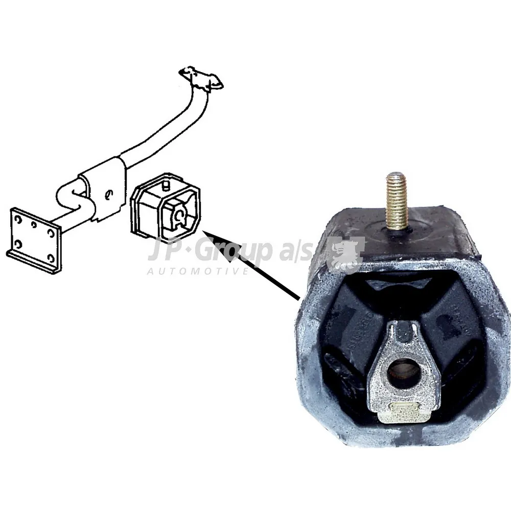 Подушка двс vw t3 1.6d td 1.7d 82-92 JP 1117902900