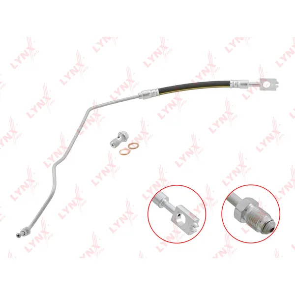 Шланг тормозной задний R AUDI A6 C5 97-05, VW Passat 95-05, SKODA Superb 01 LYNXauto BL-3192