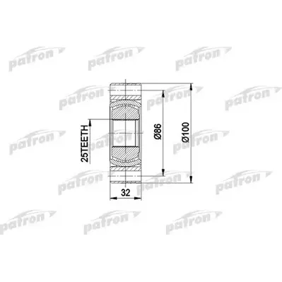 ШРУС внутр к-кт BMW: 3 E30 316/318/320/324TD/325, 5 E34 PATRON PCV2273