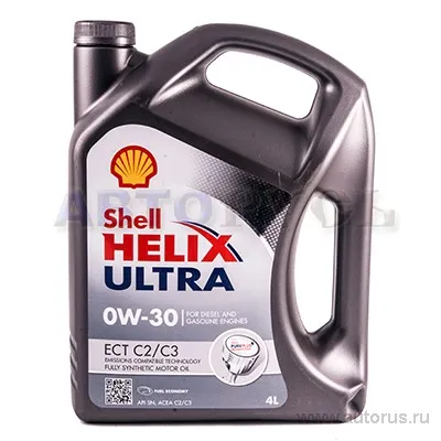 Масло моторное SHELL Helix Ultra ECT C2/C3 0W-30 синтетическое 4 л 550046405