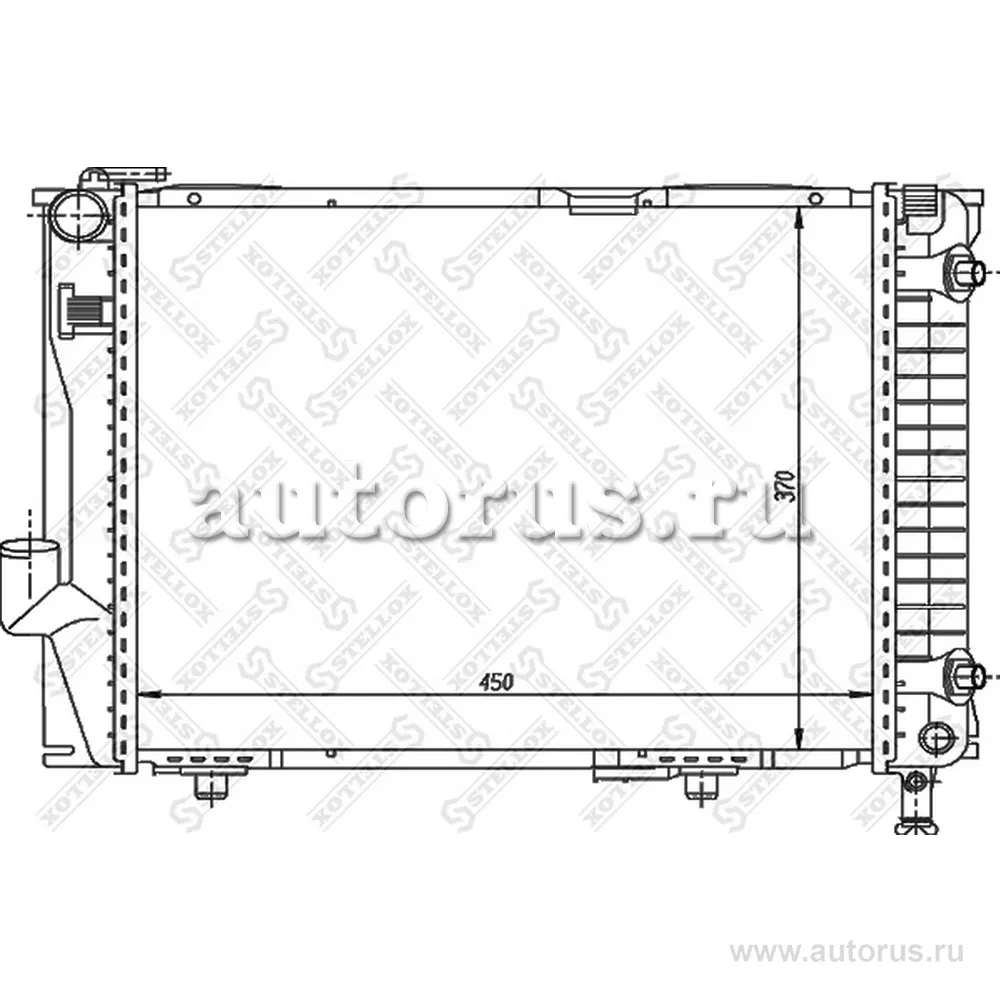 Радиатор системы охлаждения без AC MB W124 2.6-3.2 85> STELLOX 10-25907-SX