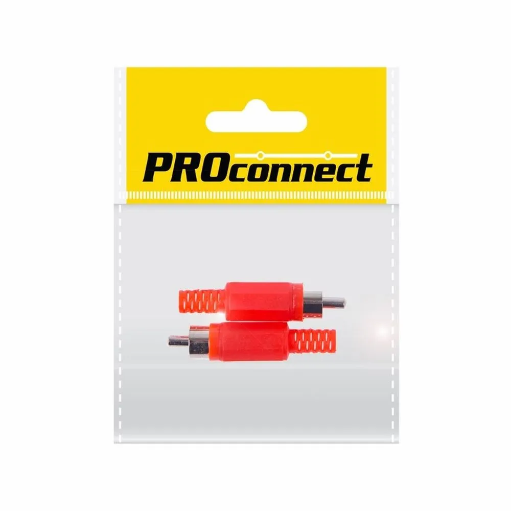Разъем аудио, RCA пайка, красный, (2шт.) (пакет) PROconnect PROconnect 1404038