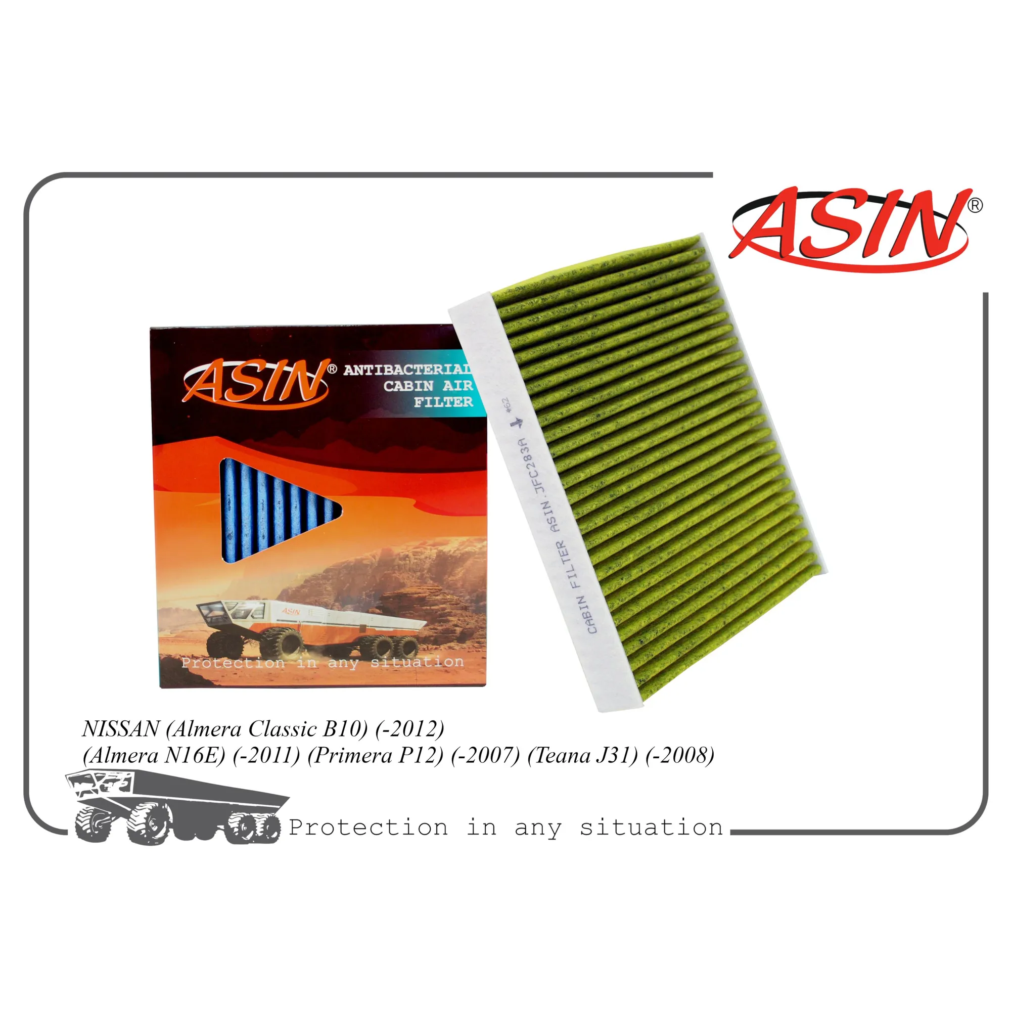 Фильтр салонный 27891-BM401-KE/ (антибактериальный, угольный) ASIN ASIN.JFC283A