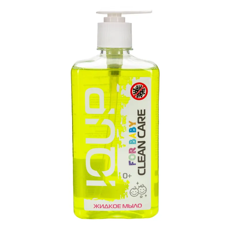 Мыло жидкое IQUP Clean Care for baby для детей помпа-дозатор ПЭТ 0,5л 1573501