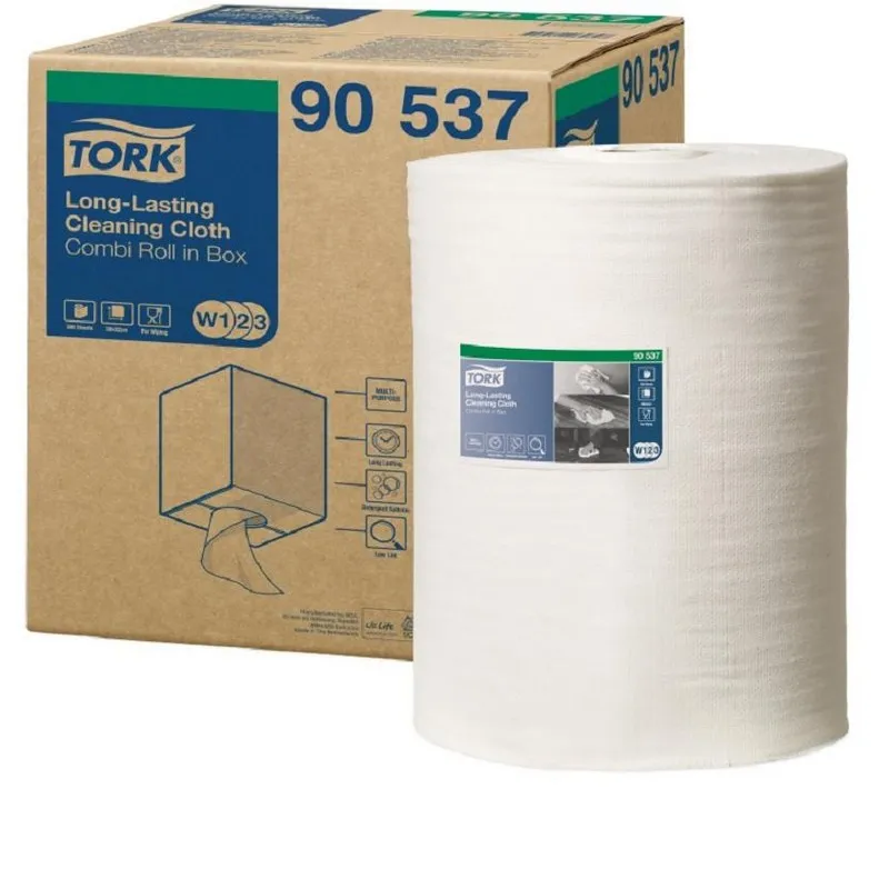 Материал протирочный нетканый Tork W1/W2/W3 300лx1рул/кор, белый 90537 449682
