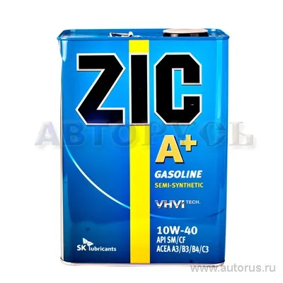 Масло моторное ZIC A Plus SM/CF 10W-40 полусинтетическое 4 л 163393