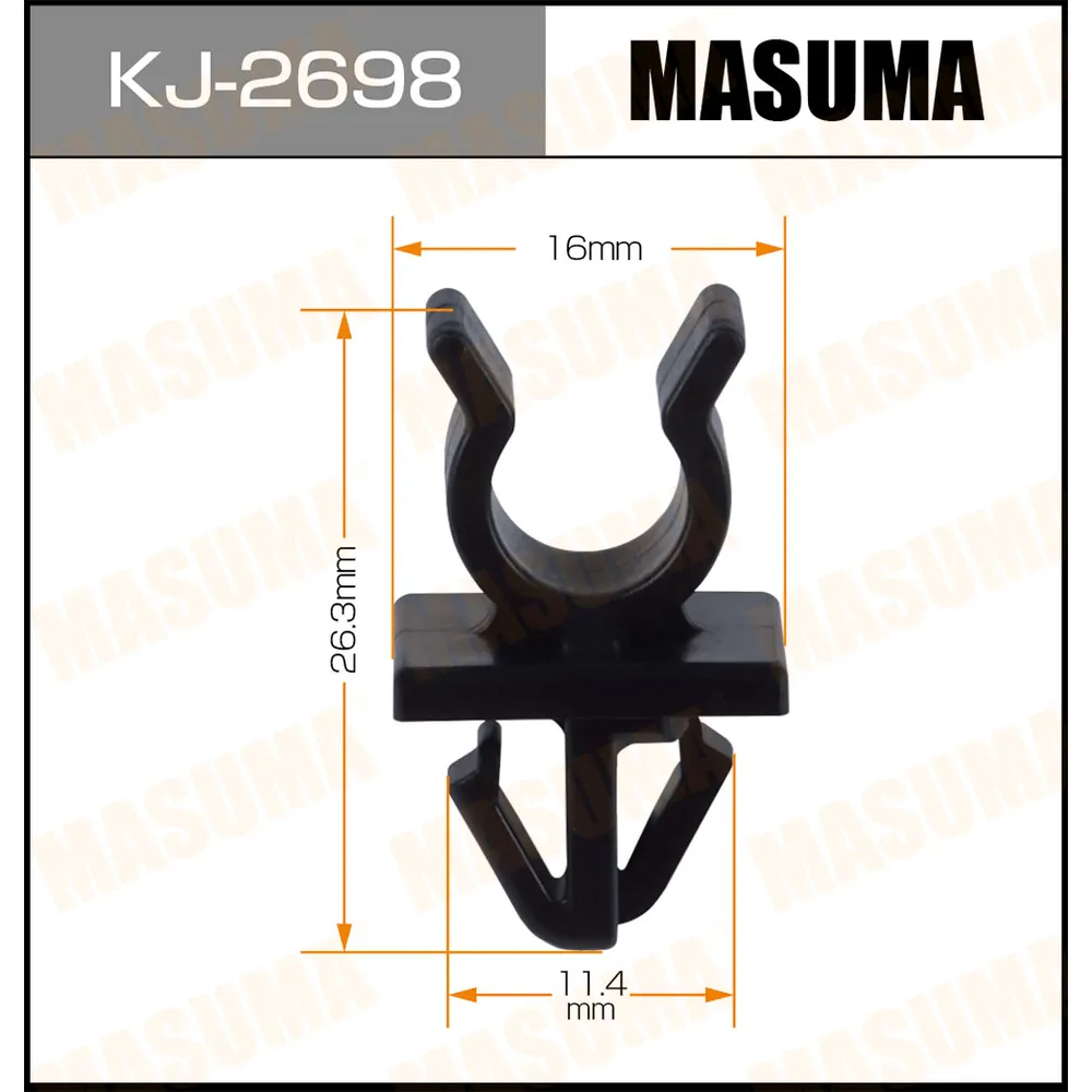 Клипса автомобильная уп.50 MASUMA KJ-2698