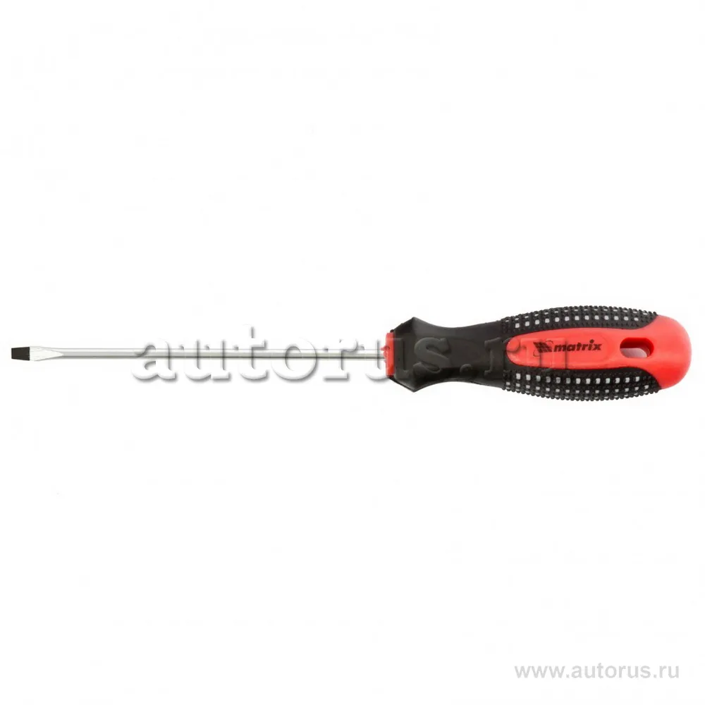 Отвертка Fusion, SL3, 0x100 мм, CrV, 3-х компонентная рукоятка anti slip MATRIX 11408