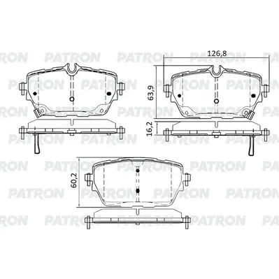 Колодки тормозные дисковые зад. Li Xiang L7/L8/L9/One 22- PATRON PBP417