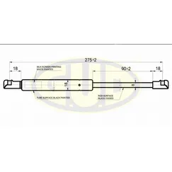 АМОРТИЗАТОР БАГАЖНИКА AUDI 80, 80 QUATRO (89,8A) 09/86-09/91 420N L275/90MM