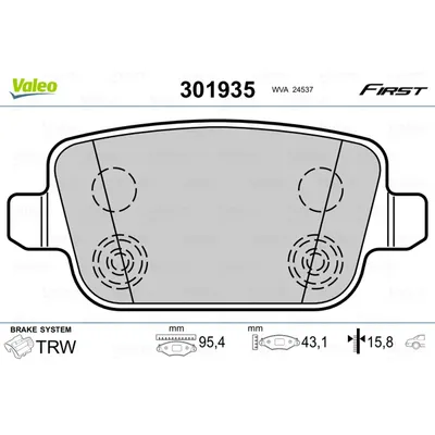 Колодки торм. зад. FORD FOCUS II FORD GALAXY III VOLVO S80 VOLVO V70