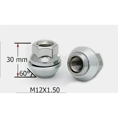 Гайка M14X1,50 Конус вращающийся, 30мм, открытая, кл19мм Форд Хром SDS FPA00061CHX