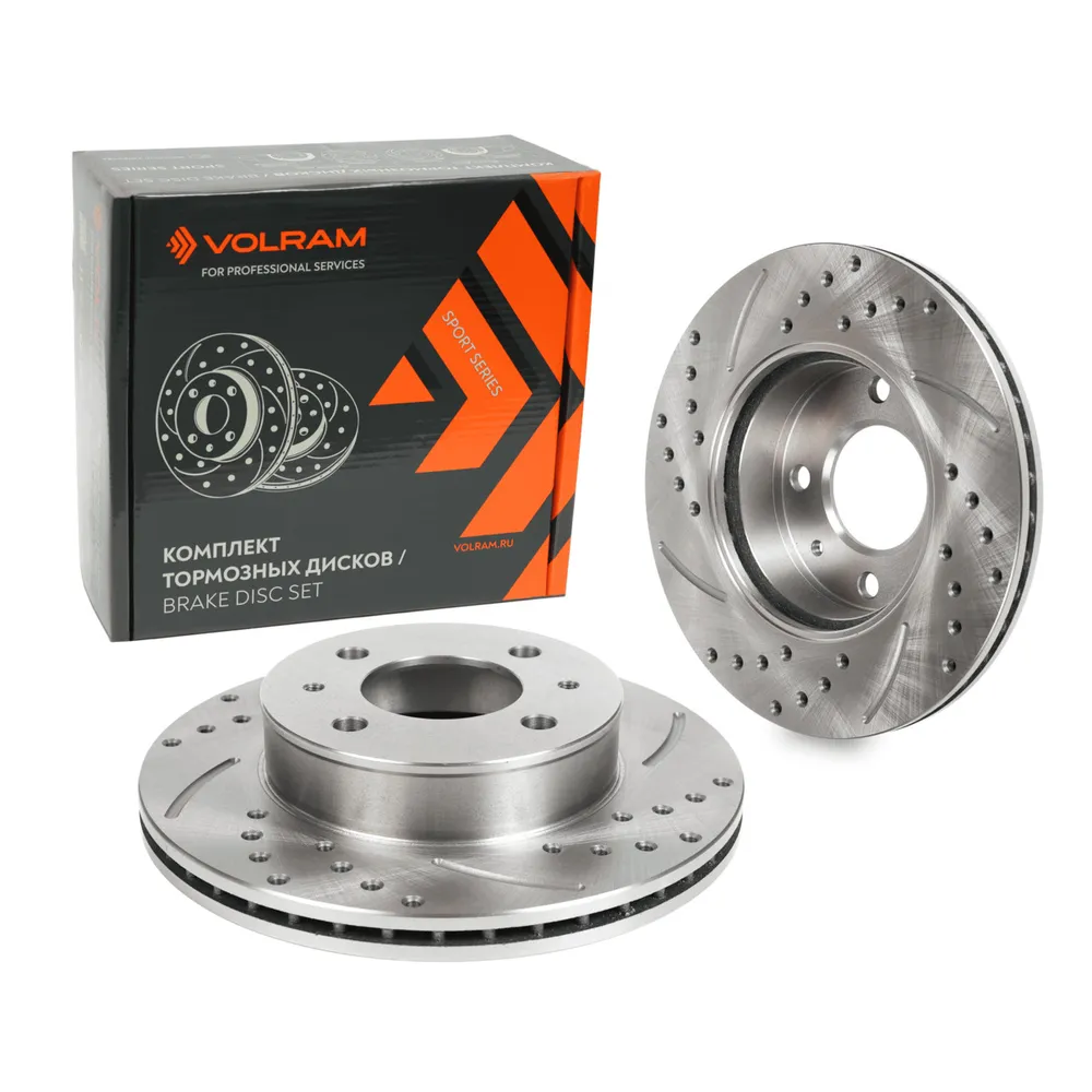 Диск тормозной передний для а/м HYUNDAI ACCENT TAGAZ (99-), ACCENT II LS (99-); D241MM; SPORT, вент. VOLRAM VR27125