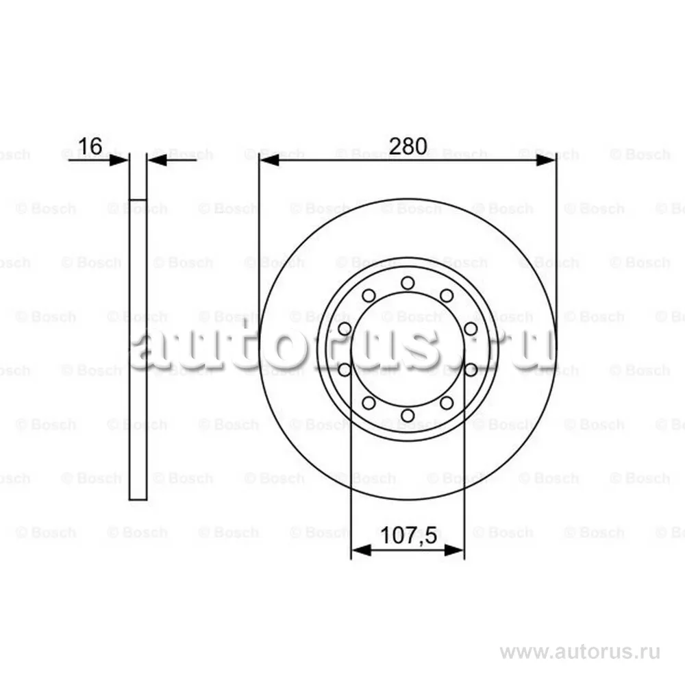 Диск тормозной задний BOSCH 0 986 479 390