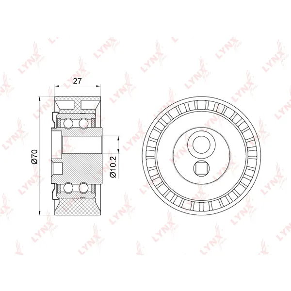 Натяжной ролик приводной LYNXauto PB-5059