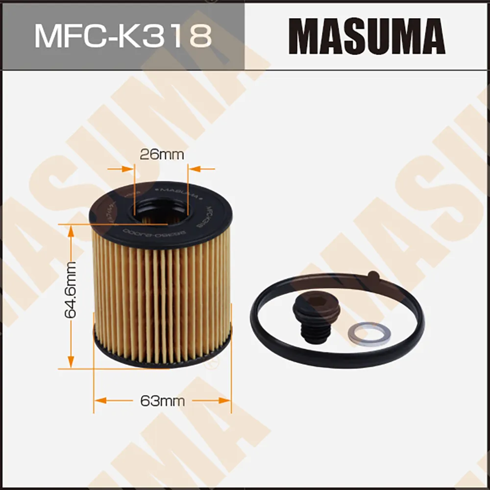 Фильтр масляный HYUNDAI Elanta VII/Tucson IV / KIA Sportage V 20-> MASUMA MFC-K318