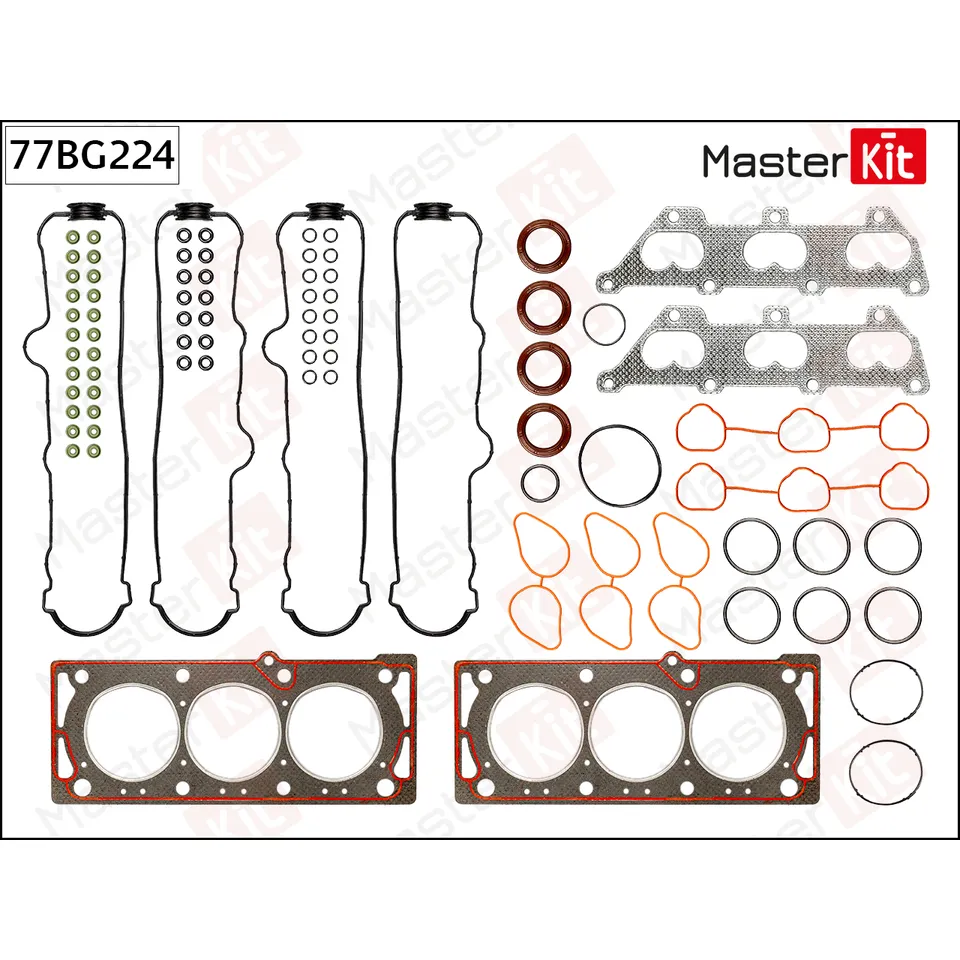 Комплект прокладок ГБЦ OPEL X25XE MASTERKIT 77BG224