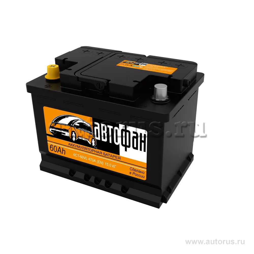 Аккумулятор Автофан 60 А/ч прямая L+ 242x175x190 EN470 А