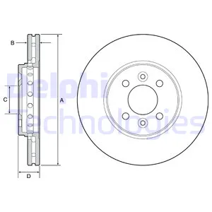 Диск тормозной 2шт в упаковке LADA LARGUS DELPHI BG4536