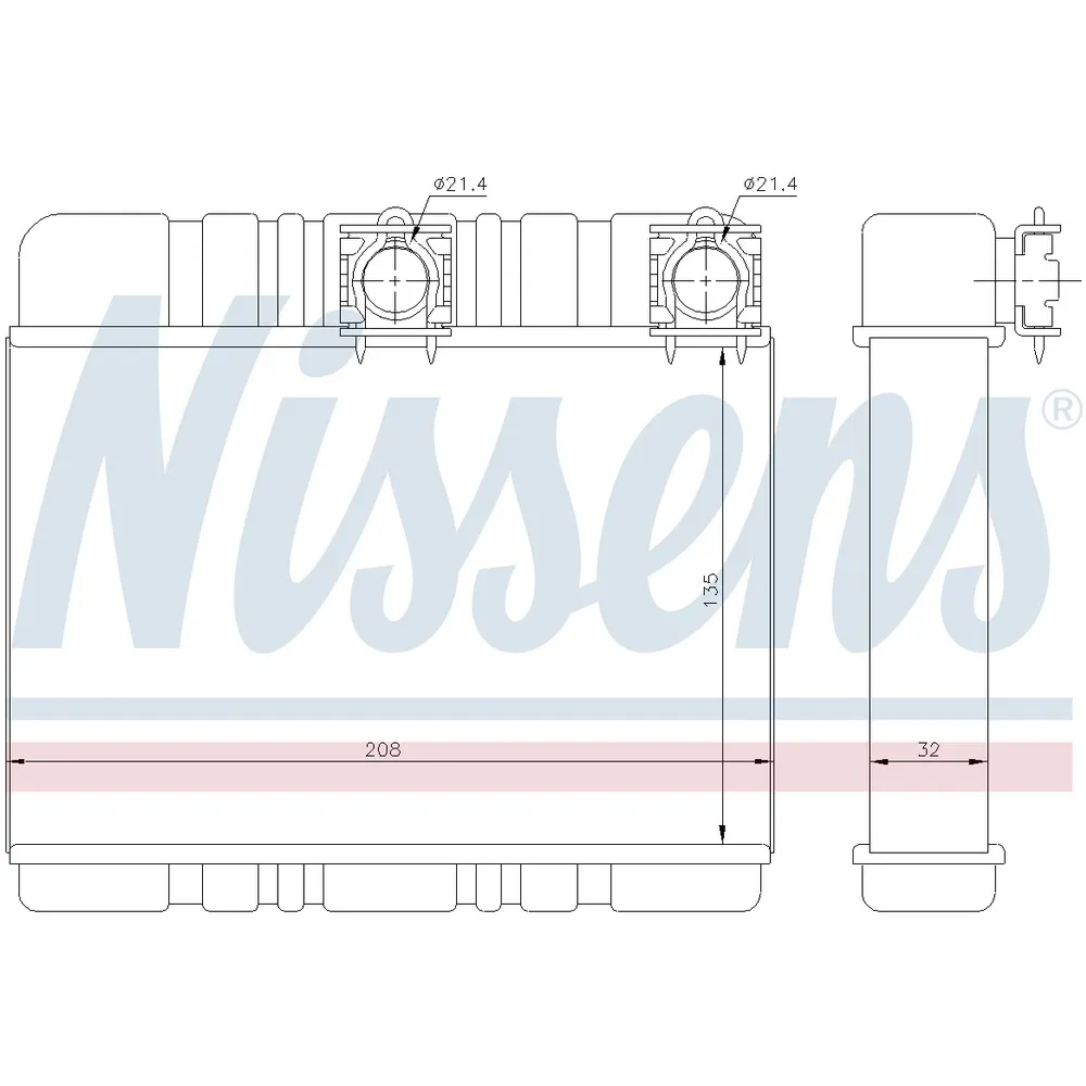 Радиатор отопителя салона BMW E46 NISSENS 70514