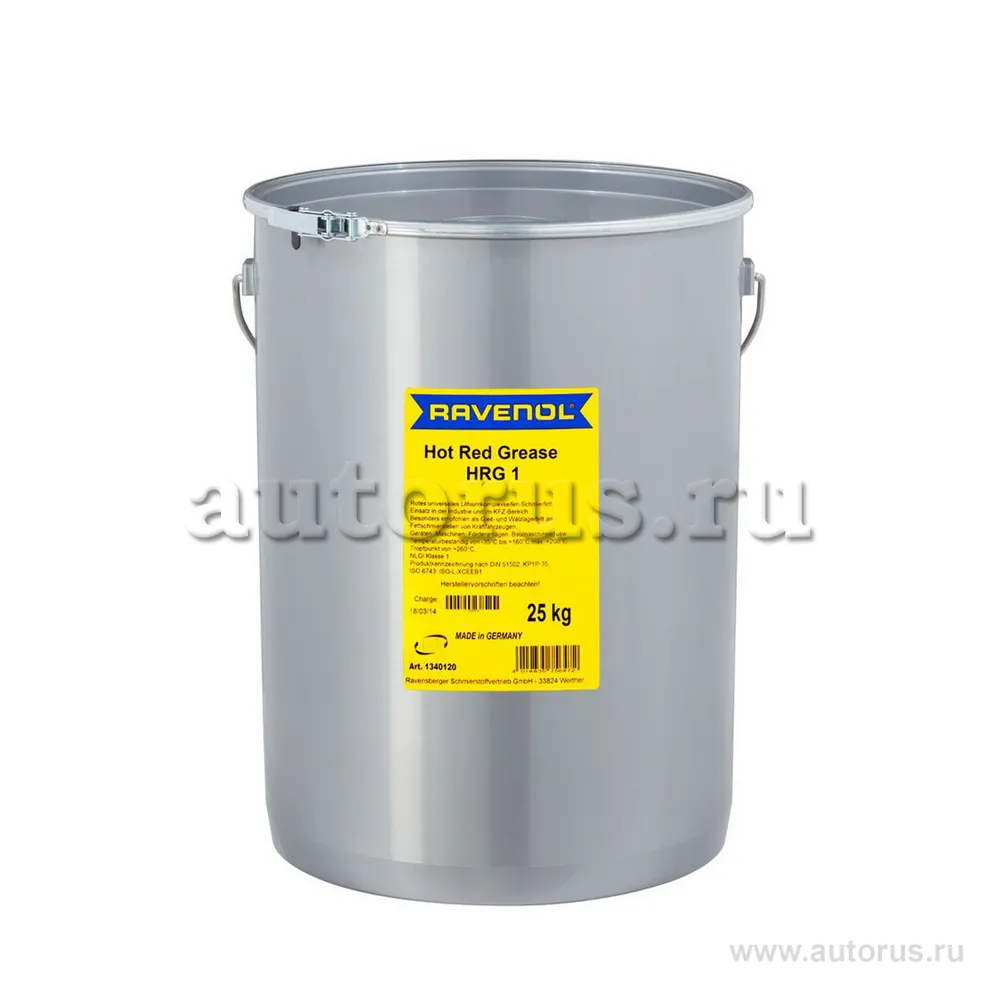 Смазка пластичная RAVENOL Hot Red Grease HRG 1 25 кг Ravenol 1340120-025